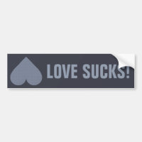 Gray Heart Anti-Valentine Bumpersticker personnali