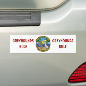 AUTOCOLLANT DE VOITURE GREYHOUNDS RULE 75 KM/H BEACH BUM (En voiture)