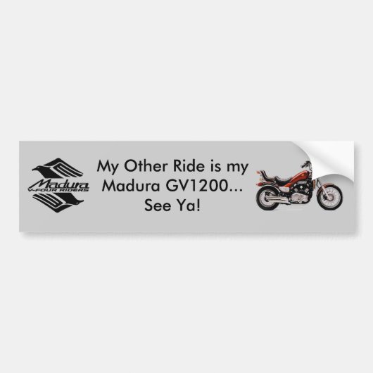 Autocollant De Voiture Gris de Madura GV1200 (Devant)