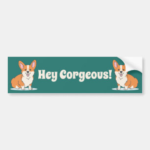 Autocollant De Voiture Gros Chiot de Corgi - Hey Corgee