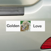 Autocollant De Voiture Gros plan de Golden Retriever (En voiture)