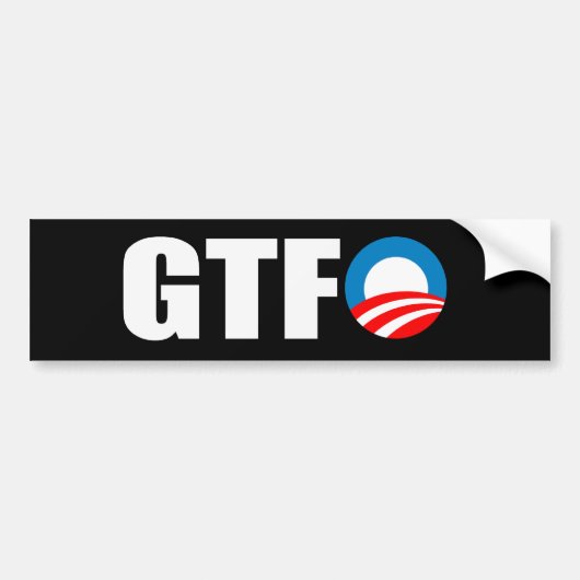 AUTOCOLLANT DE VOITURE GTFO (Devant)