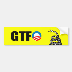 AUTOCOLLANT DE VOITURE GTFO