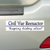 Autocollant De Voiture Guerre civile Reenactor Bumpersticker (En voiture)