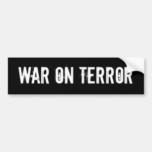 AUTOCOLLANT DE VOITURE GUERRE CONTRE LE TERRORISME