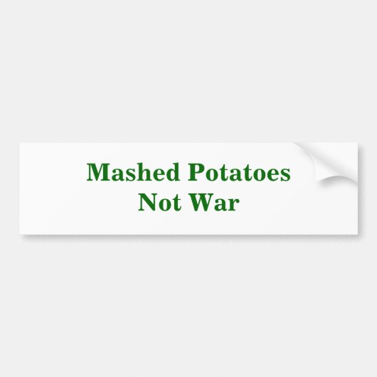 Autocollant De Voiture Guerre écrasée de PotatoesNot (Devant)