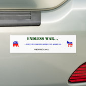 AUTOCOLLANT DE VOITURE GUERRE SANS FIN (En voiture)