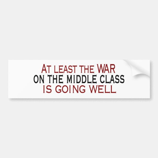 Autocollant De Voiture Guerre sur la classe moyenne (Devant)