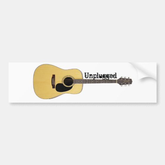 Autocollant De Voiture Guitare acoustique débranchée (Devant)
