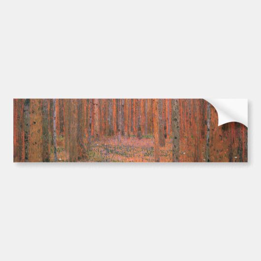 Autocollant De Voiture Gustav Klimt Fir Forêt Tannenwald Arbres rouges (Devant)