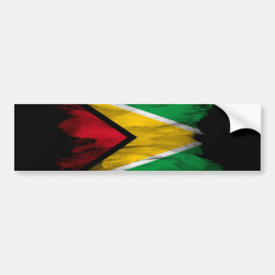 Autocollant De Voiture Guyana flag brush stroke, national flag