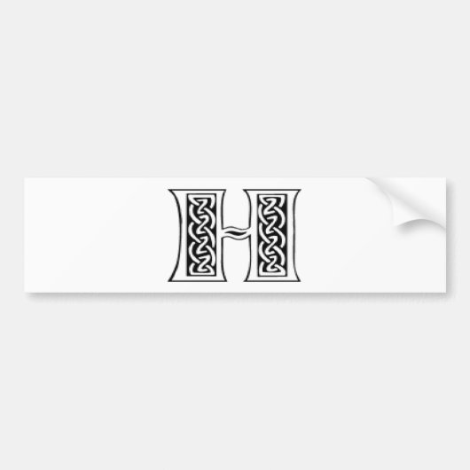 AUTOCOLLANT DE VOITURE H (Devant)