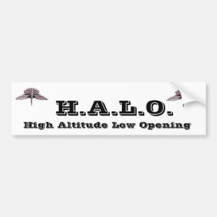 AUTOCOLLANT DE VOITURE H.A.L.O.