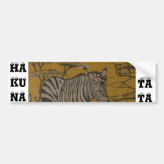Autocollant De Voiture Hakuna Matata Personnaliser africaine Safari Image (Devant)