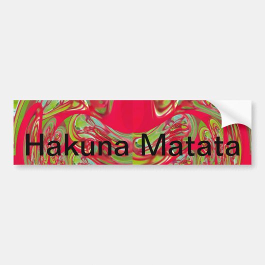 Autocollant De Voiture Hakuna Matata toujours Personnaliser Produit (Devant)