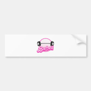 Autocollant De Voiture Haltère - rose