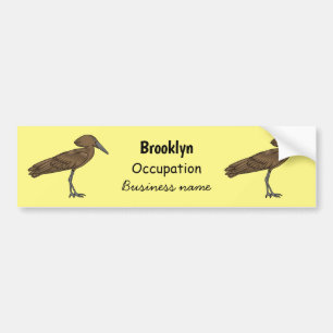 Autocollant De Voiture Hamerkop bird cartoon illustration