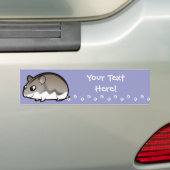 Autocollant De Voiture Hamster nain de bande dessinée (En voiture)