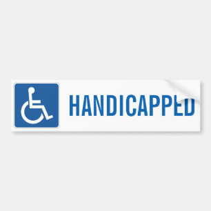 AUTOCOLLANT DE VOITURE HANDICAPÉ