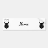 Autocollant De Voiture Hang On Black Cat (Devant)