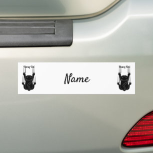 Autocollant De Voiture Hang Sur Chat Noir Thunder_Cove