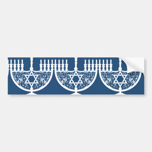Autocollant De Voiture Hanoukka Menorah (Devant)