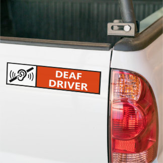 Autocollant De Voiture Hard of Hearing Deaf Driver Disability Car 