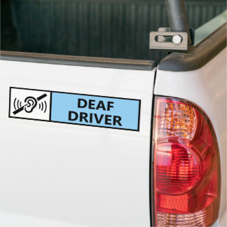Autocollant De Voiture Hard of Hearing Deaf Driver Disability Car 