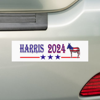 Autocollant De Voiture Harris 2024 Pour Président Démocrate Donkey USA Dr