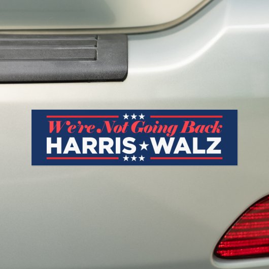 Autocollant De Voiture Harris Walz 2024 Nous ne reviendrons pas (En voiture)