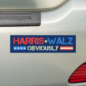 Autocollant De Voiture Harris Walz évidemment Kamala Harris Waltz 2024 (En voiture)