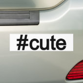 Autocollant De Voiture Hashtag # Cute (En voiture)