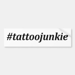 Autocollant De Voiture Hashtag - drogué de tatouage