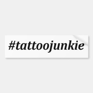 Autocollant De Voiture Hashtag - drogué de tatouage