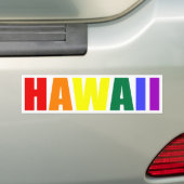 Autocollant De Voiture HAWAII dans les couleurs arc-en-ciel (En voiture)