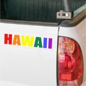 Autocollant De Voiture HAWAII dans les couleurs arc-en-ciel (Sur camion)