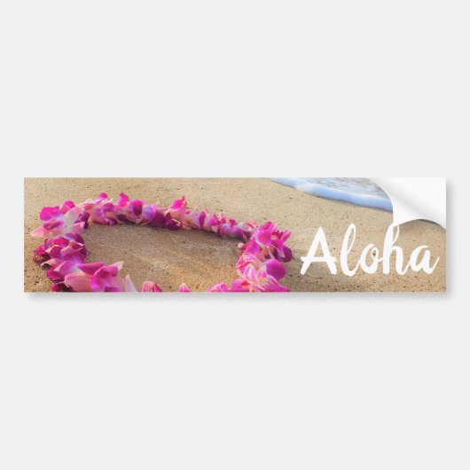 Autocollant De Voiture Hawaiian Lei Sandy Beach Aloha (Devant)