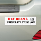 Autocollant De Voiture Hé Obama stimulent ceci ! (En voiture)