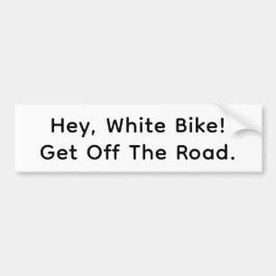 Autocollant De Voiture Hé, vélo blanc ! Hankamer Artjunkhaus Splash-Art