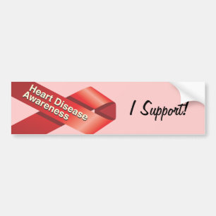 Autocollant De Voiture Heart Disease Awareness Bumper Sticker