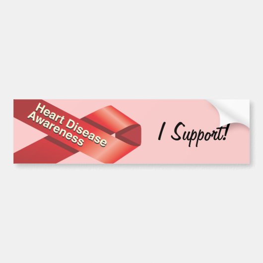 Autocollant De Voiture Heart Disease Awareness Bumper Sticker (Devant)