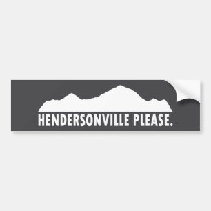 Autocollant De Voiture Hendersonville Caroline du Nord S'il vous plaît