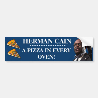 Autocollant De Voiture Herman Caïn : Une pizza à chaque arrière-plan