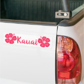 Autocollant De Voiture Hibiscus rose de Kauai (Sur camion)