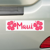 Autocollant De Voiture Hibiscus rose de Maui (En voiture)