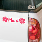 Autocollant De Voiture Hibiscus rose de Maui (Sur camion)