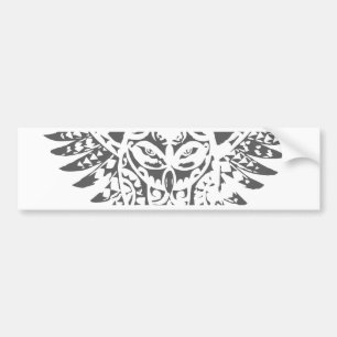 Autocollant De Voiture Hibou abstrait
