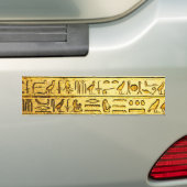 Autocollant De Voiture Hiéroglyphes égyptiens anciens Jaune (En voiture)
