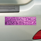Autocollant De Voiture Hiéroglyphes égyptiens antiques violets (En voiture)