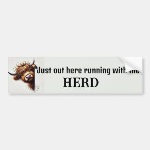 Autocollant De Voiture Highland Cow
